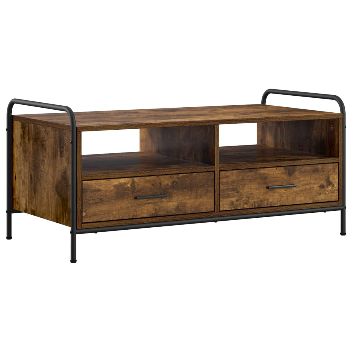 Coffee Table Smoked Oak 99.5 x 49 x 46 cm Engineered Wood