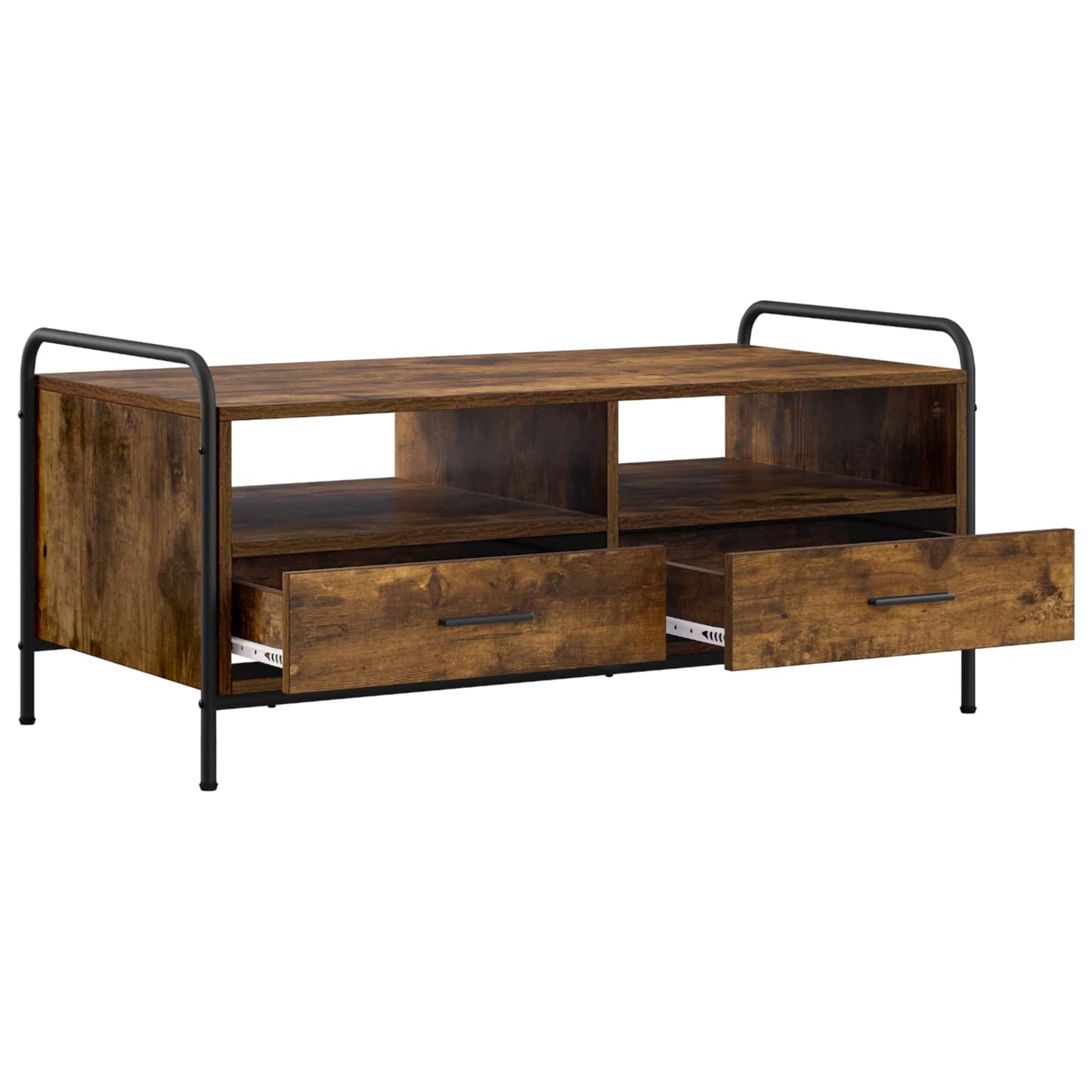 Coffee Table Smoked Oak 99.5 x 49 x 46 cm Engineered Wood