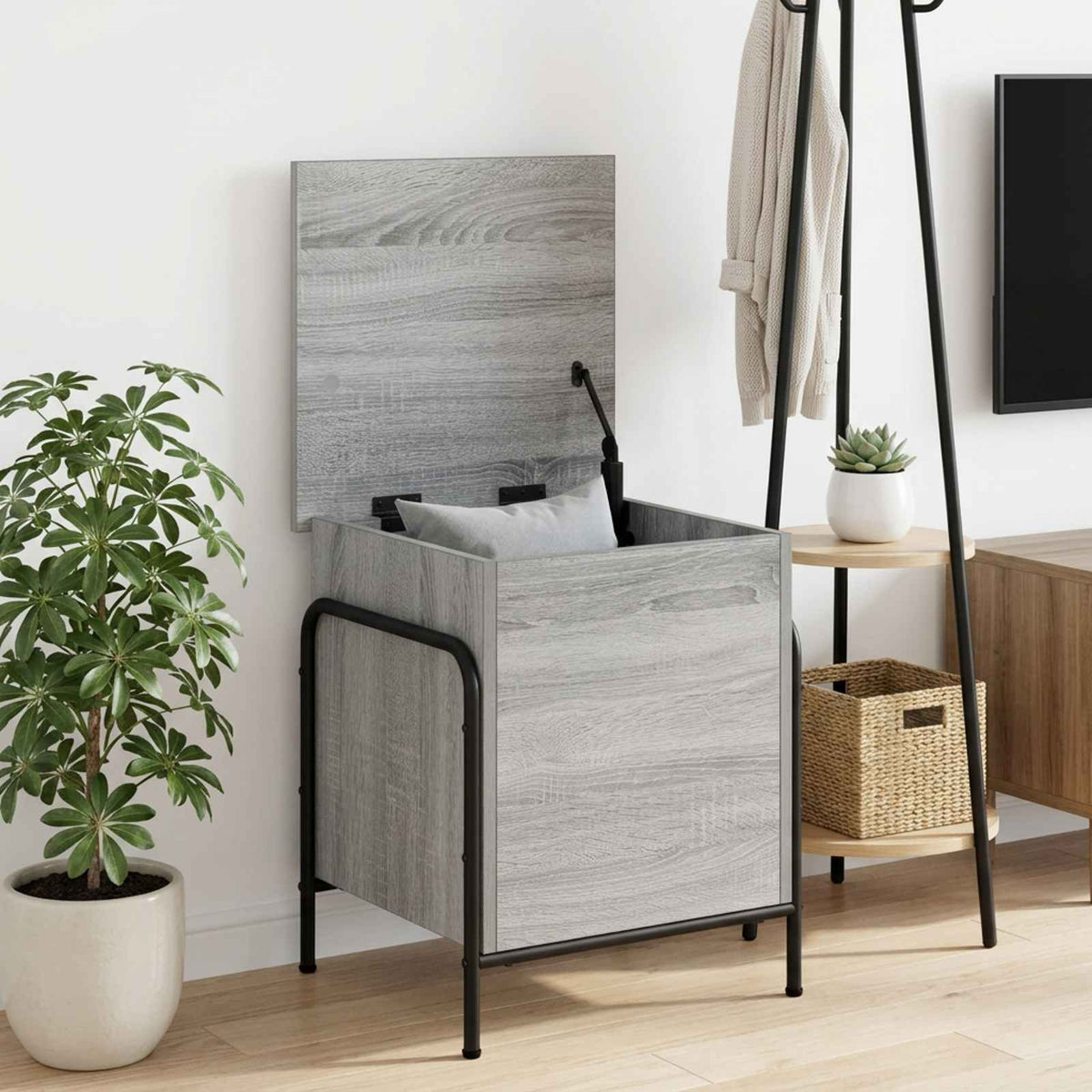 Storage Box Grey Sonoma 40.5 x 40 x 49.5 cm Engineered Wood