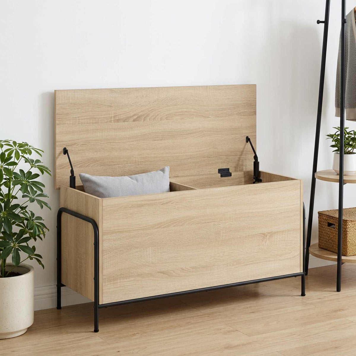 Storage Box Sonoma Oak 100 x 40 x 49.5 cm Engineered Wood