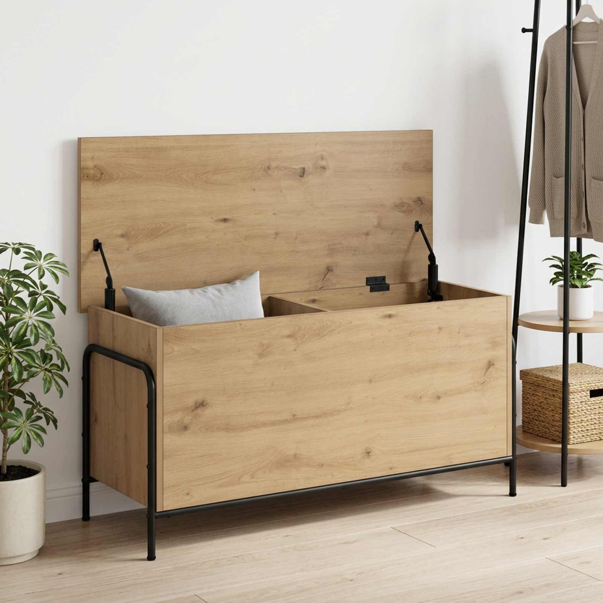 Storage Box Artisan Oak 100 x 40 x 49.5 cm Engineered Wood