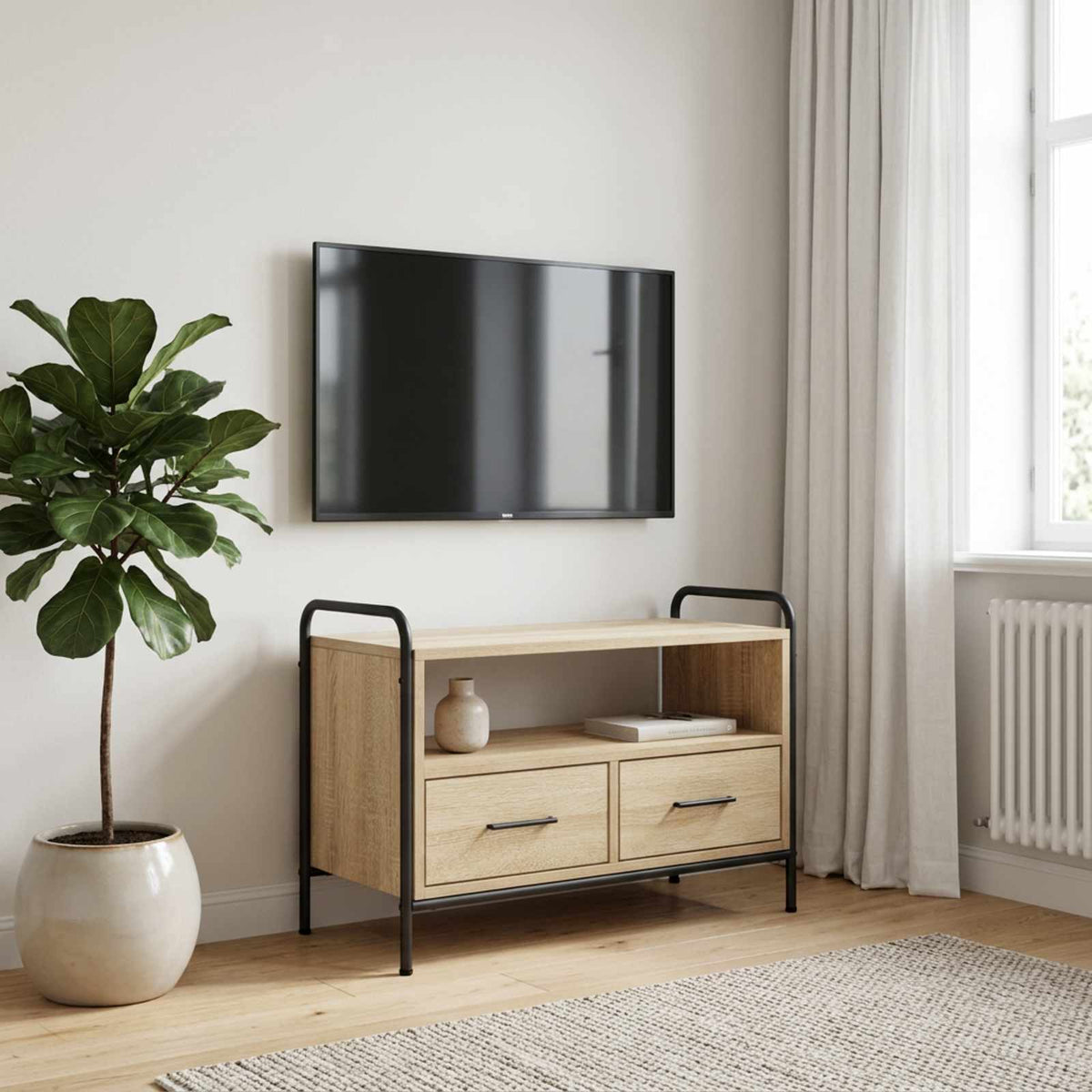 TV Cabinet 67.5 x 33 x 50 cm Sonoma Oak Engineered Wood