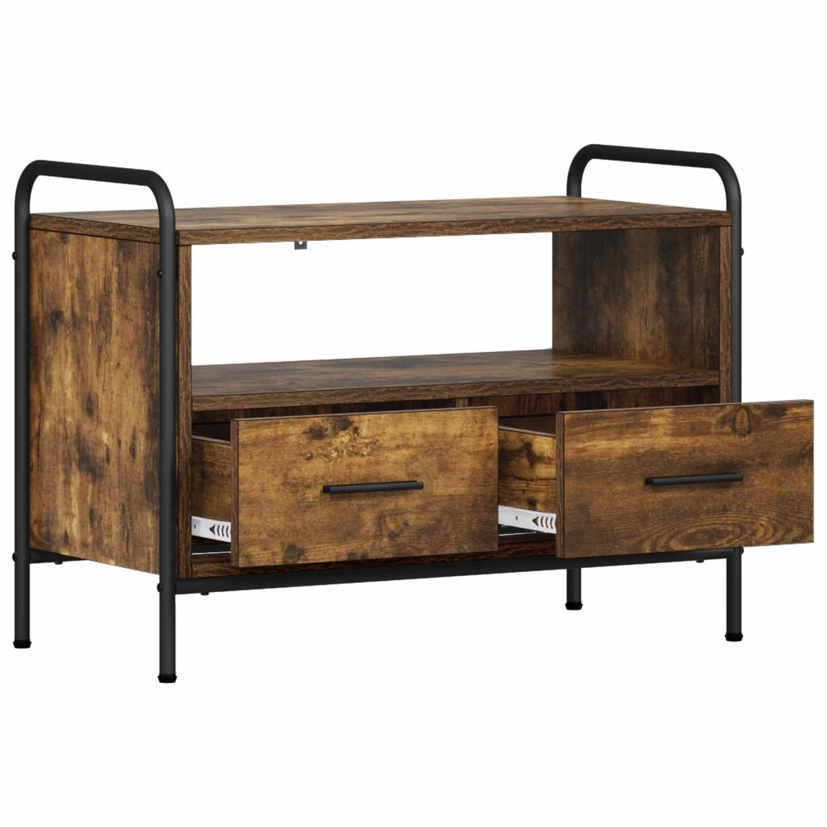TV Cabinet 67.5 x 33 x 50 cm Smoked Oak Engineered Wood