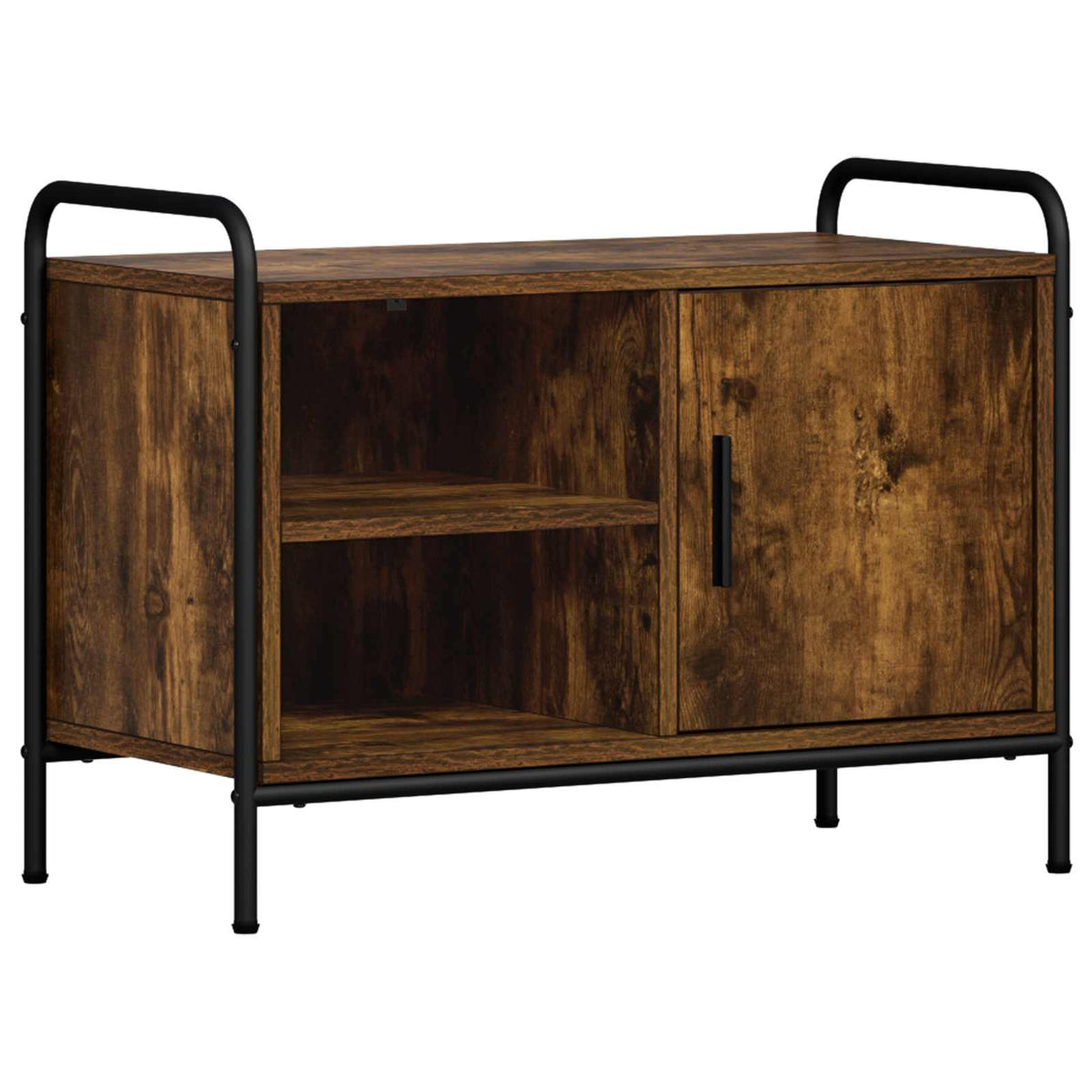 TV Cabinet 67.5 x 33 x 50 cm Smoked Oak Engineered Wood