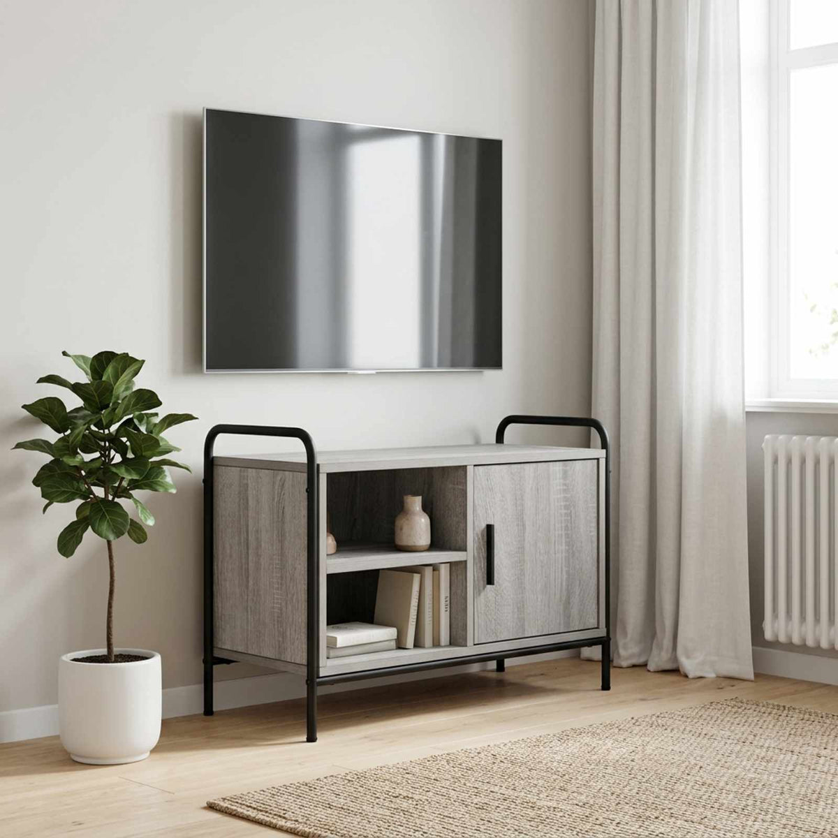 TV Cabinet 67.5 x 33 x 50 cm Grey Sonoma Engineered Wood