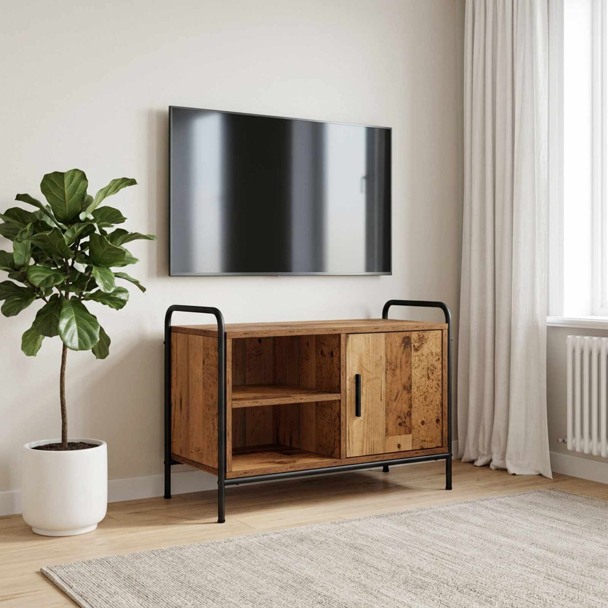 TV Cabinet 67.5 x 33 x 50 cm Old Wood Engineered Wood