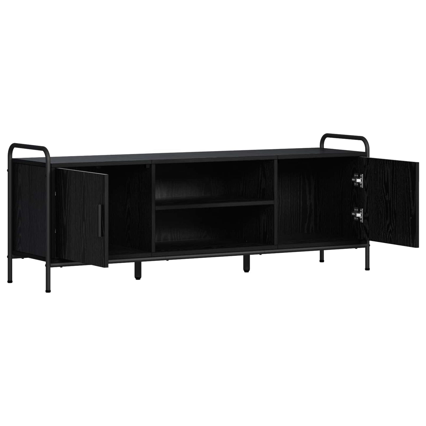 TV Cabinet 133 x 33 x 50 cm Black Oak Engineered Wood