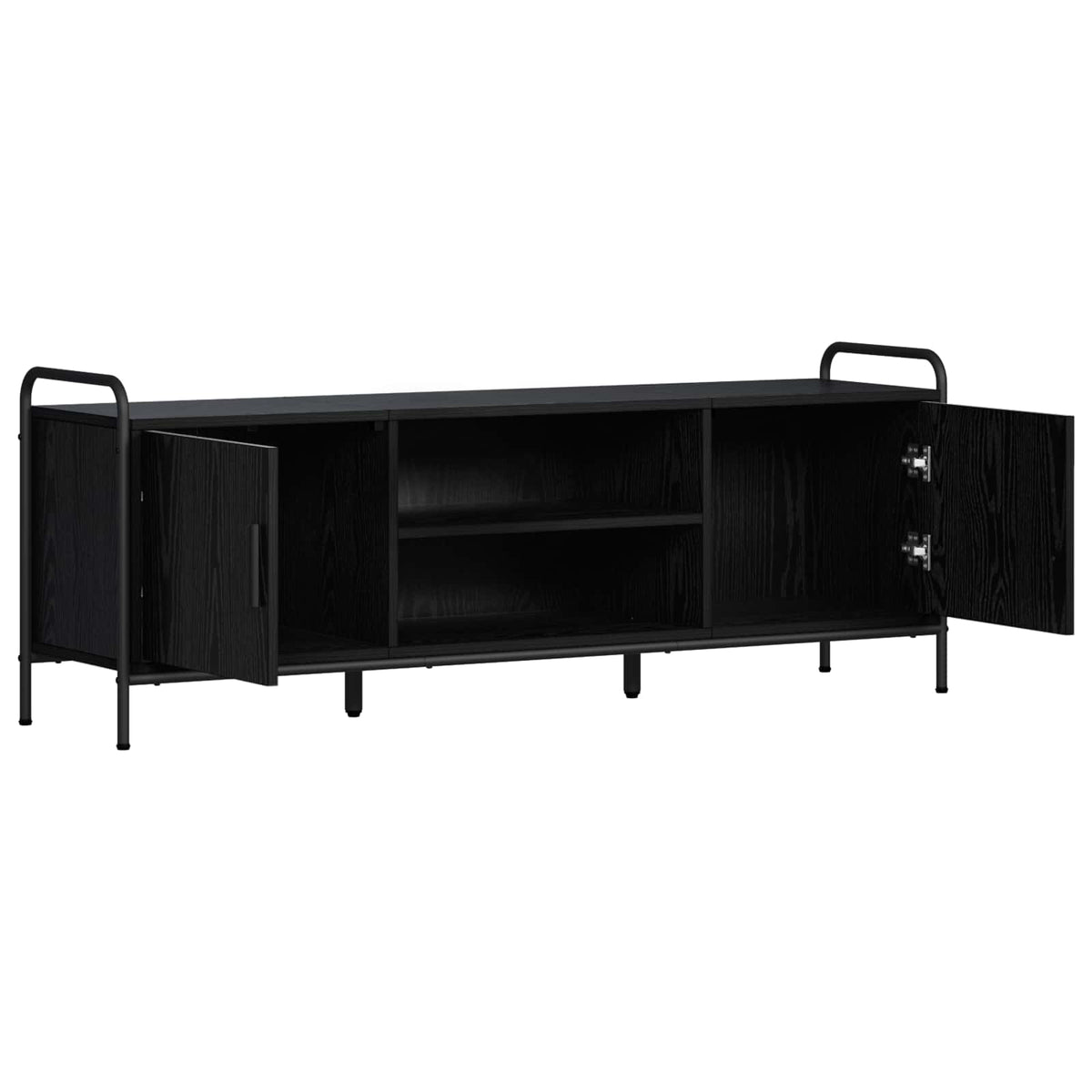 TV Cabinet 133 x 33 x 50 cm Black Oak Engineered Wood