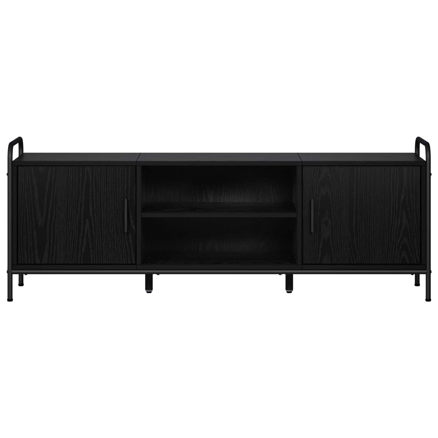 TV Cabinet 133 x 33 x 50 cm Black Oak Engineered Wood