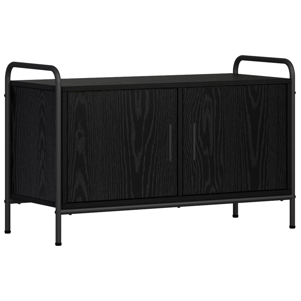 TV Cabinet 79.5 x 33 x 50 cm Black Oak Engineered Wood
