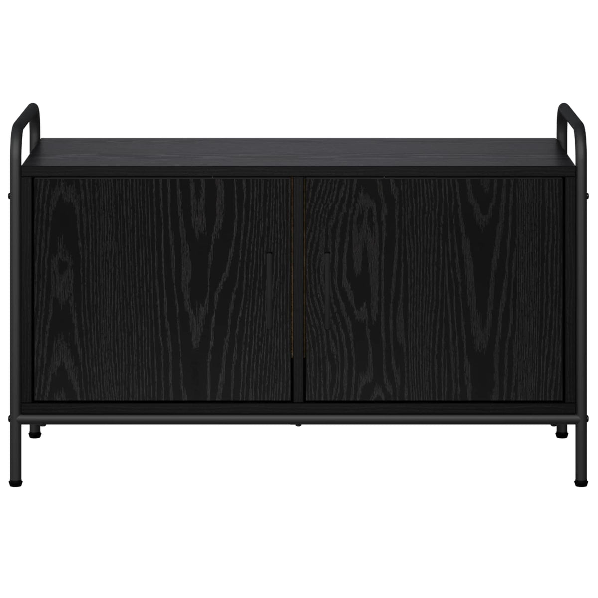 TV Cabinet 79.5 x 33 x 50 cm Black Oak Engineered Wood