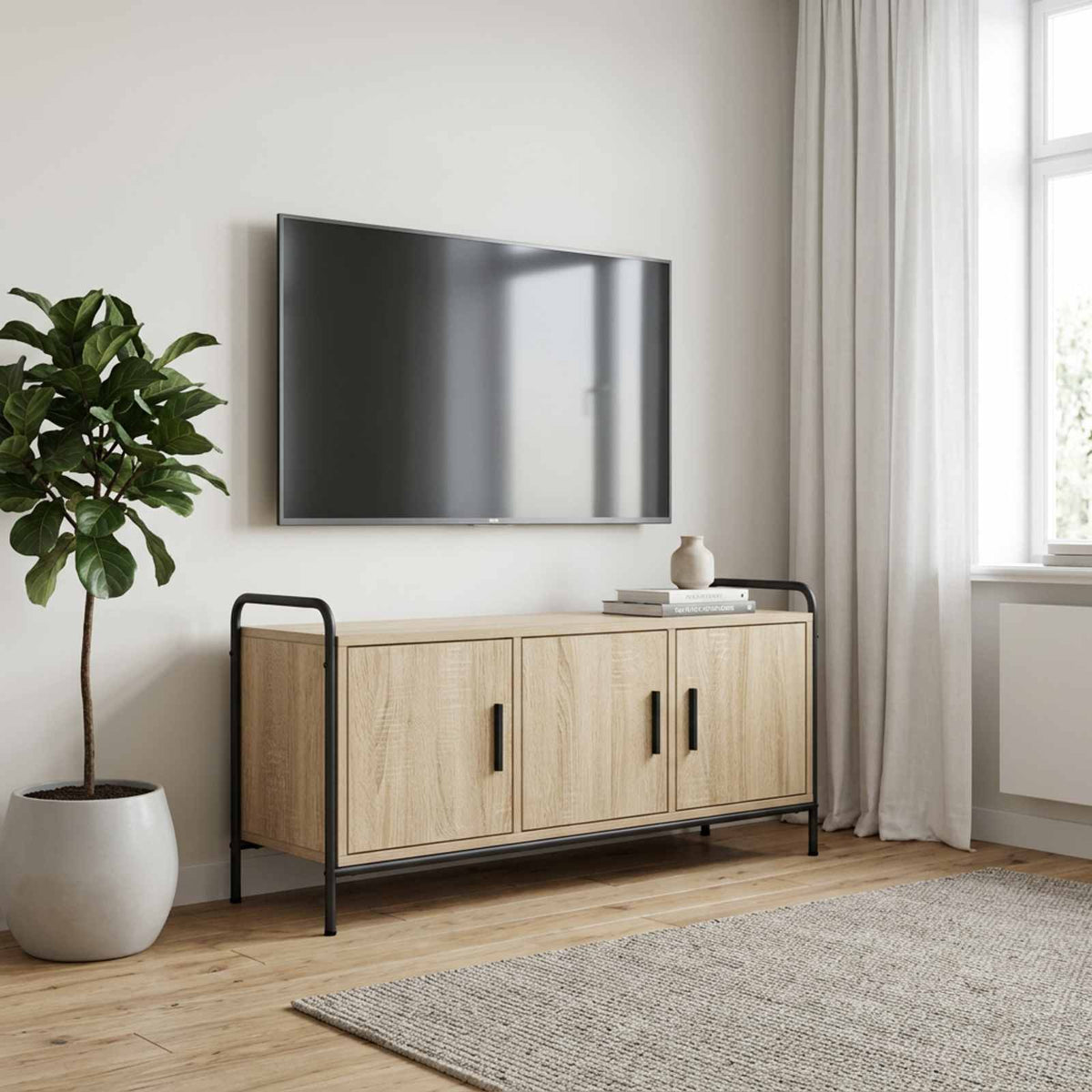 TV Cabinet 99 x 33 x 50 cm Sonoma Oak Engineered Wood