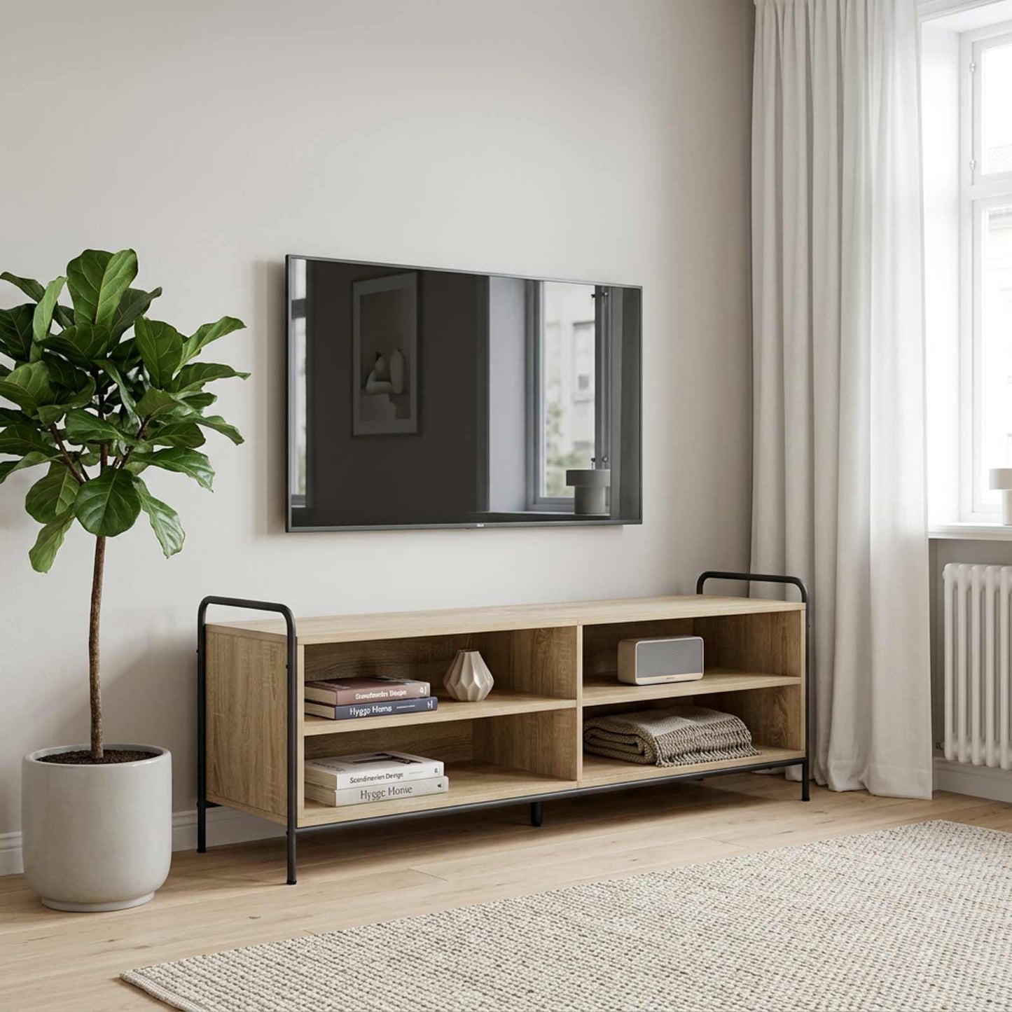 TV Cabinet 140 x 39.5 x 50 cm Sonoma Oak Engineered Wood
