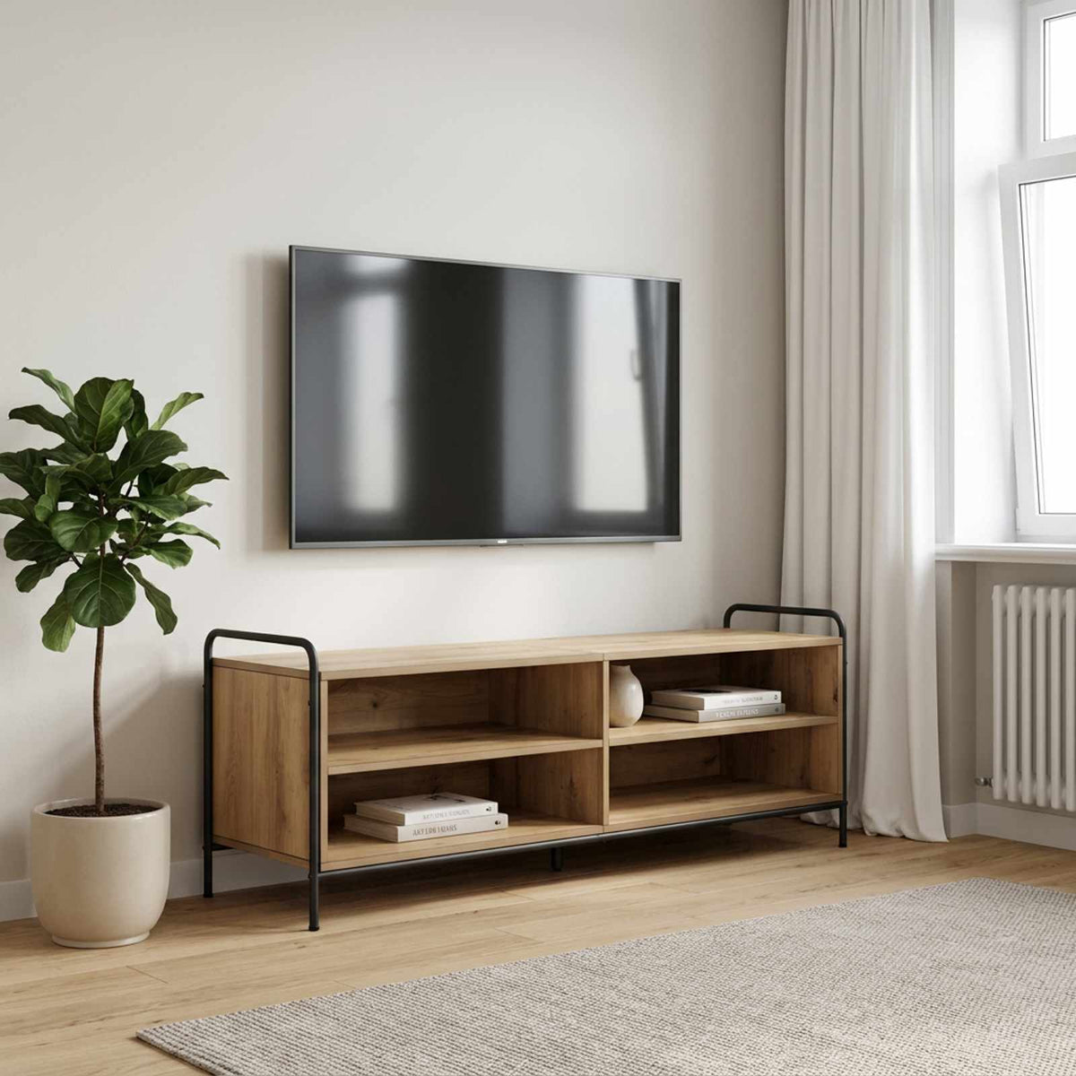 TV Cabinet 140 x 39.5 x 50 cm Artisan Oak Engineered Wood
