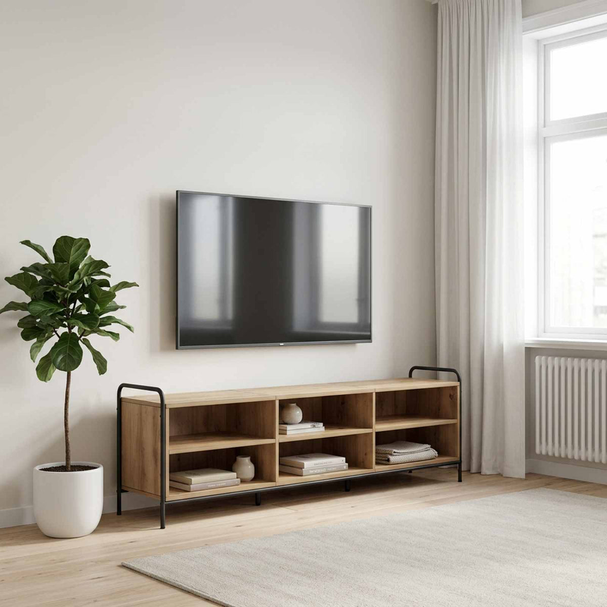 TV Cabinet 167.5 x 36.5 x 50 cm Artisan Oak Engineered Wood