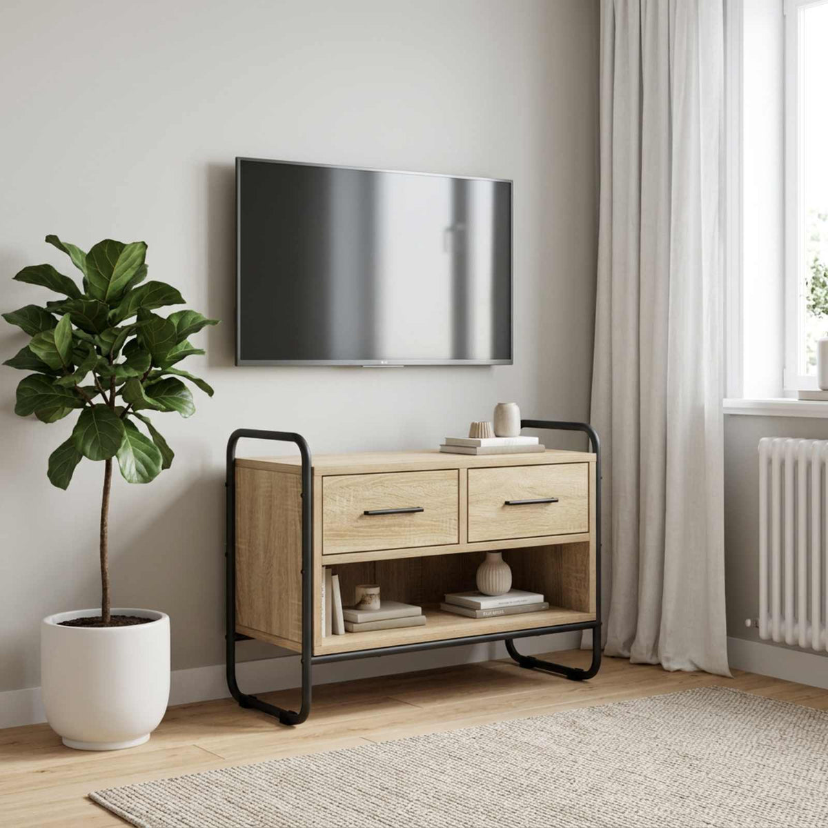 TV Cabinet 60 x 30 x 50 cm Sonoma Oak Engineered Wood