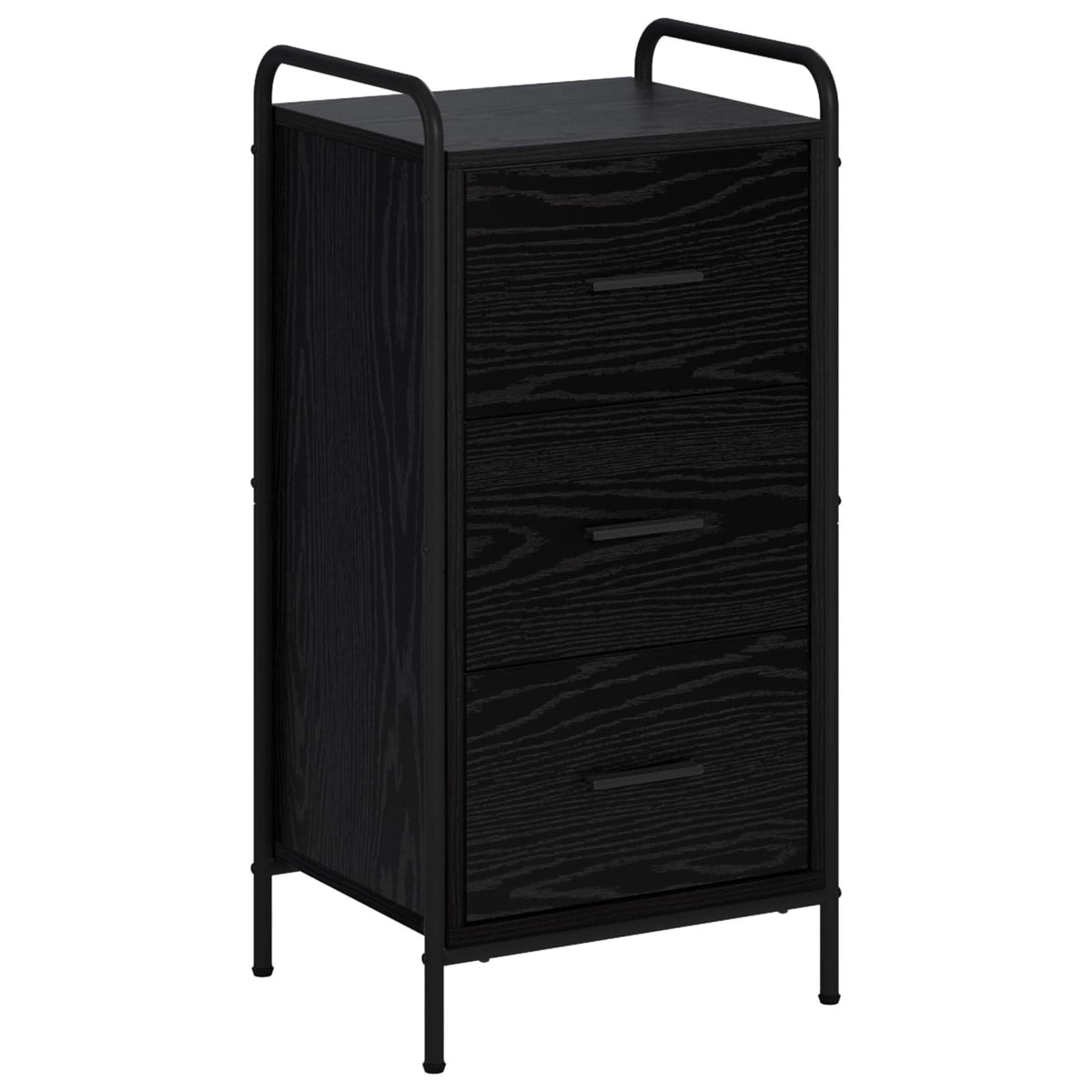 Sideboard Black Oak 40 x 33 x 80.5 cm Engineered Wood