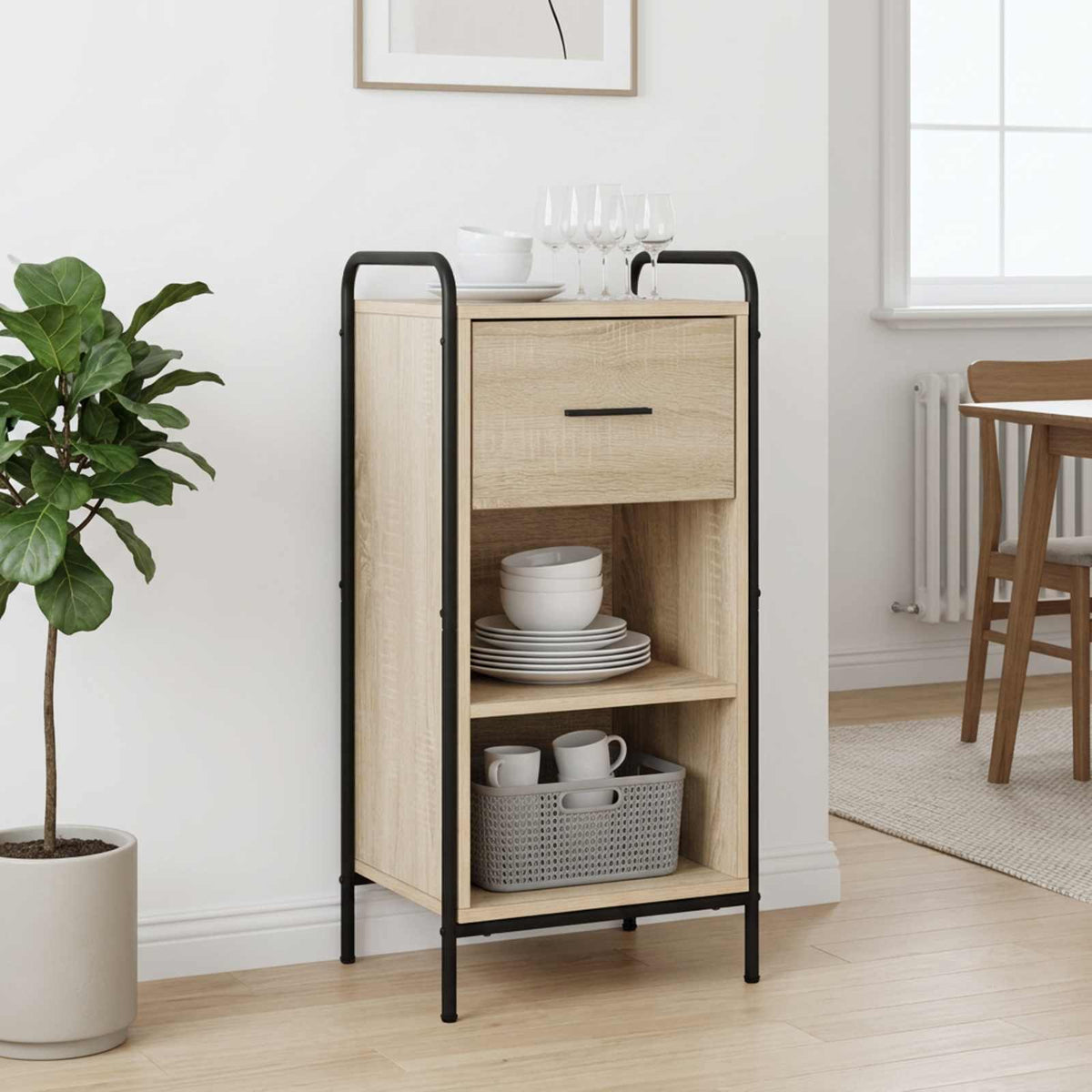 Sideboard Sonoma Oak 40 x 33 x 80.5 cm Engineered Wood