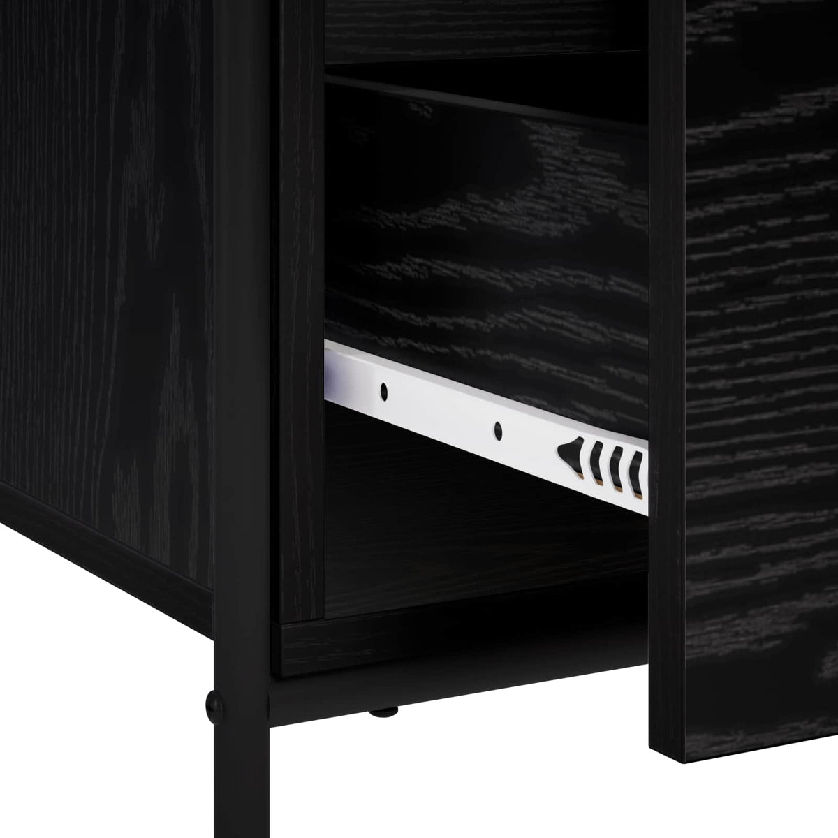 Sideboard Black Oak 73 x 33 x 81 cm Engineered Wood