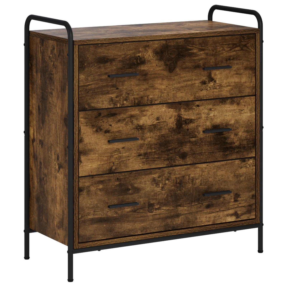 Sideboard Smoked Oak 73 x 33 x 81 cm Engineered Wood