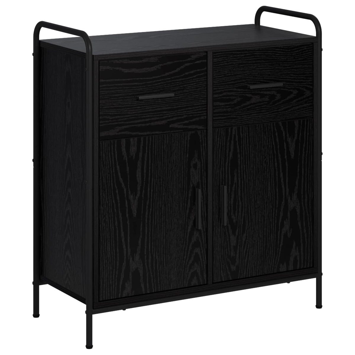 Sideboard Black Oak 73 x 33 x 81 cm Engineered Wood