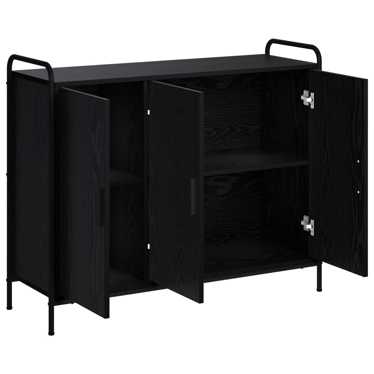 Sideboard Black Oak 98.5 x 33 x 81 cm Engineered Wood