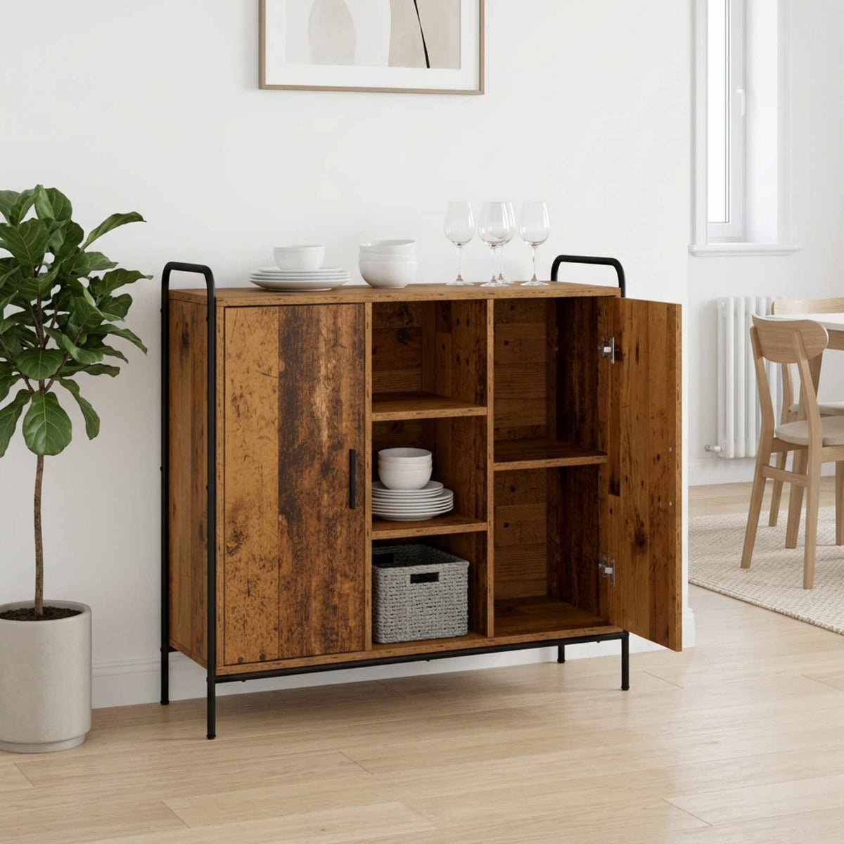 Sideboard Old Wood 98.5 x 33 x 81 cm Engineered Wood