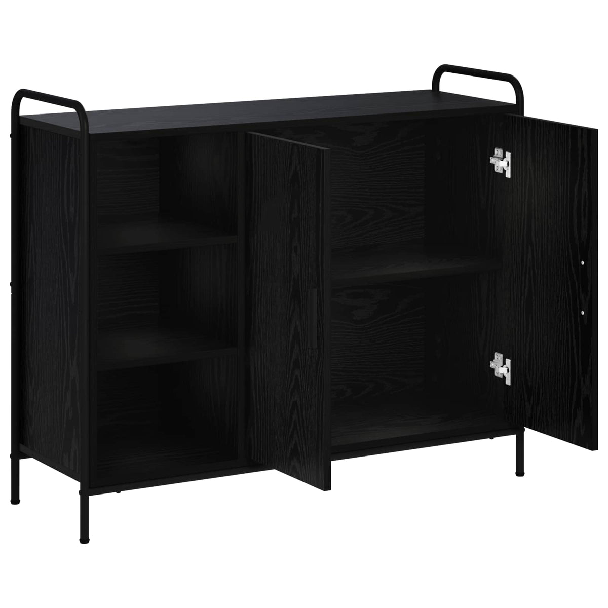 Sideboard Black Oak 98.5 x 33 x 81 cm Engineered Wood