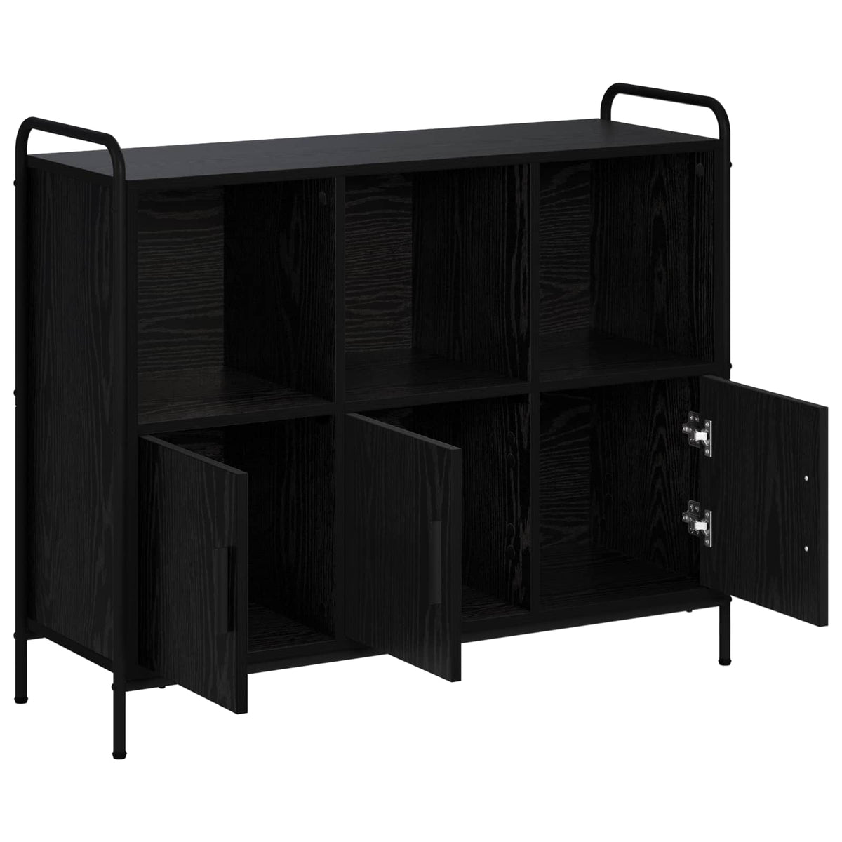 Sideboard Black Oak 97 x 33 x 81 cm Engineered Wood