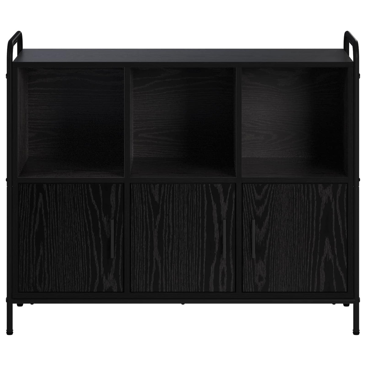 Sideboard Black Oak 97 x 33 x 81 cm Engineered Wood