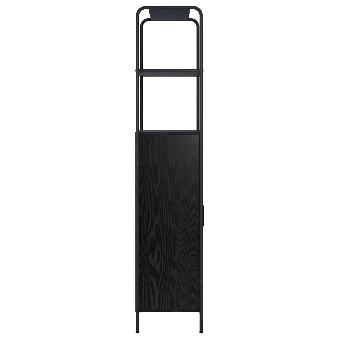 Highboard Black Oak 65 x 33 x 161 cm Engineered Wood