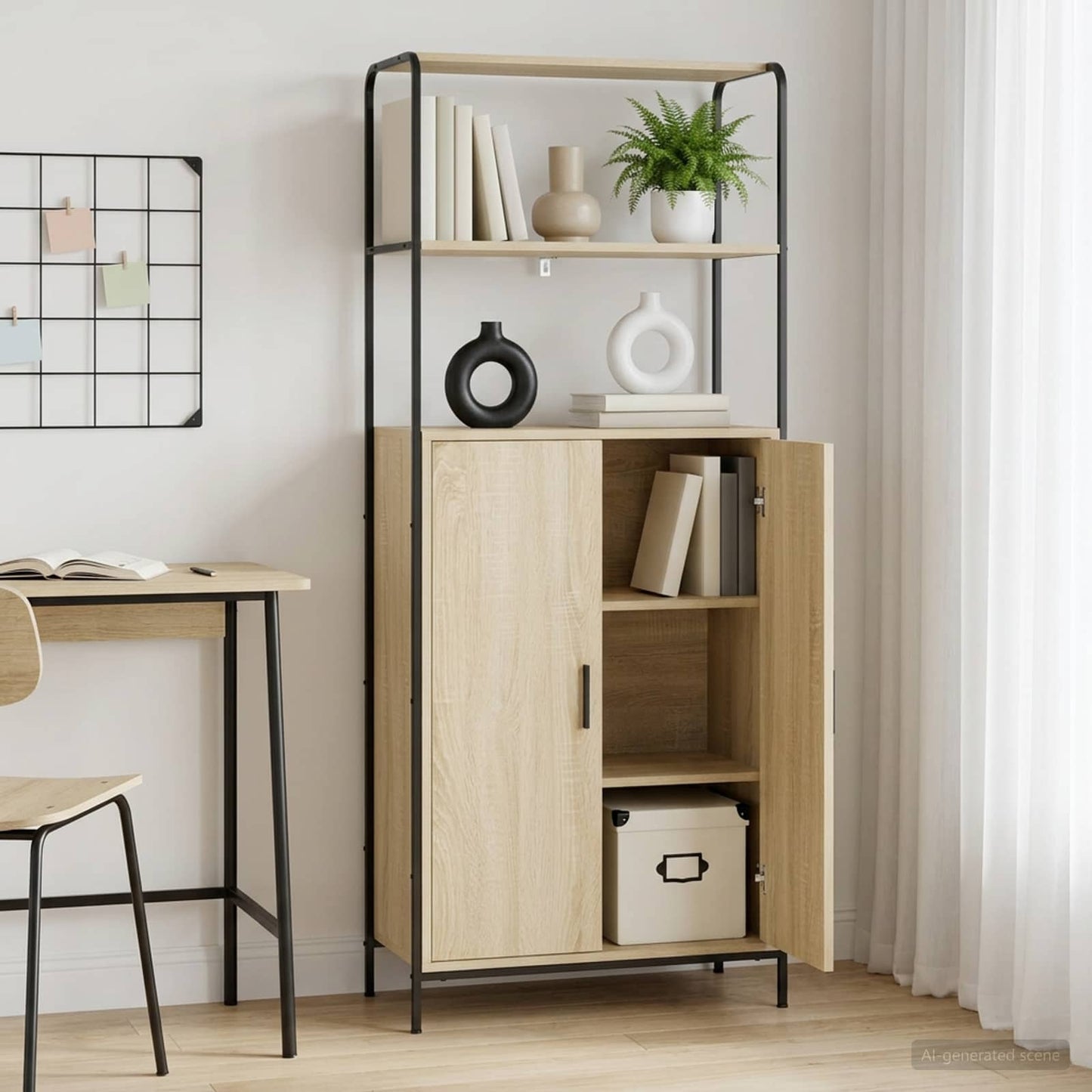 Highboard Sonoma Oak 65 x 33 x 161 cm Engineered Wood