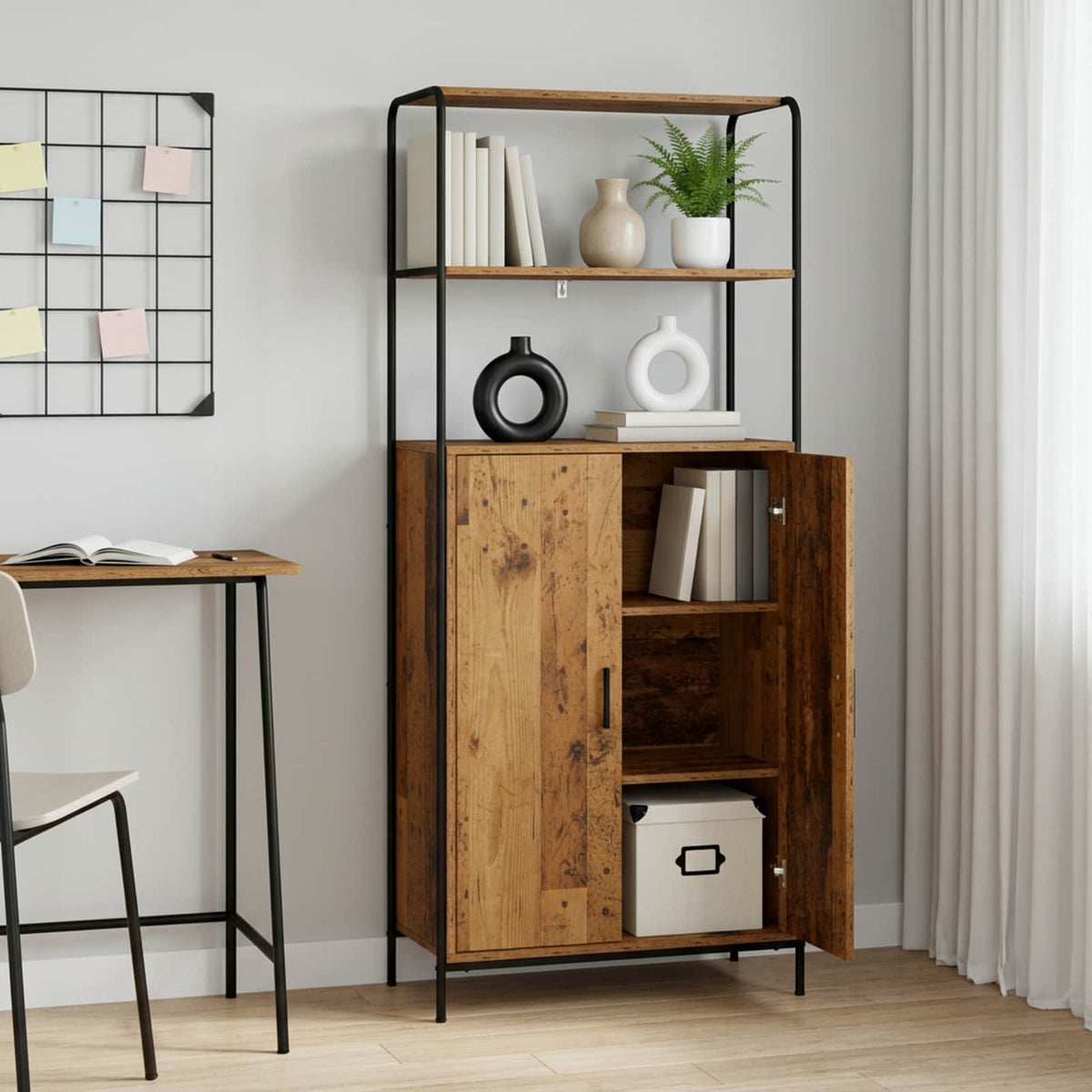Highboard Old Wood 65 x 33 x 161 cm Engineered Wood