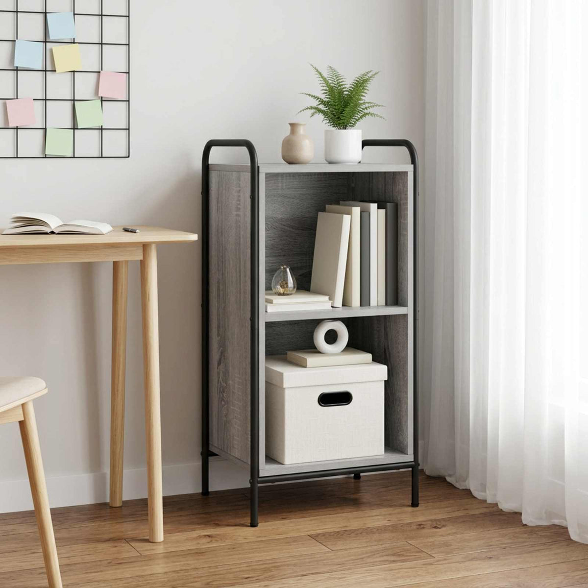 Book Cabinet 43 x 33 x 80 cm Engineered Wood Grey Sonoma