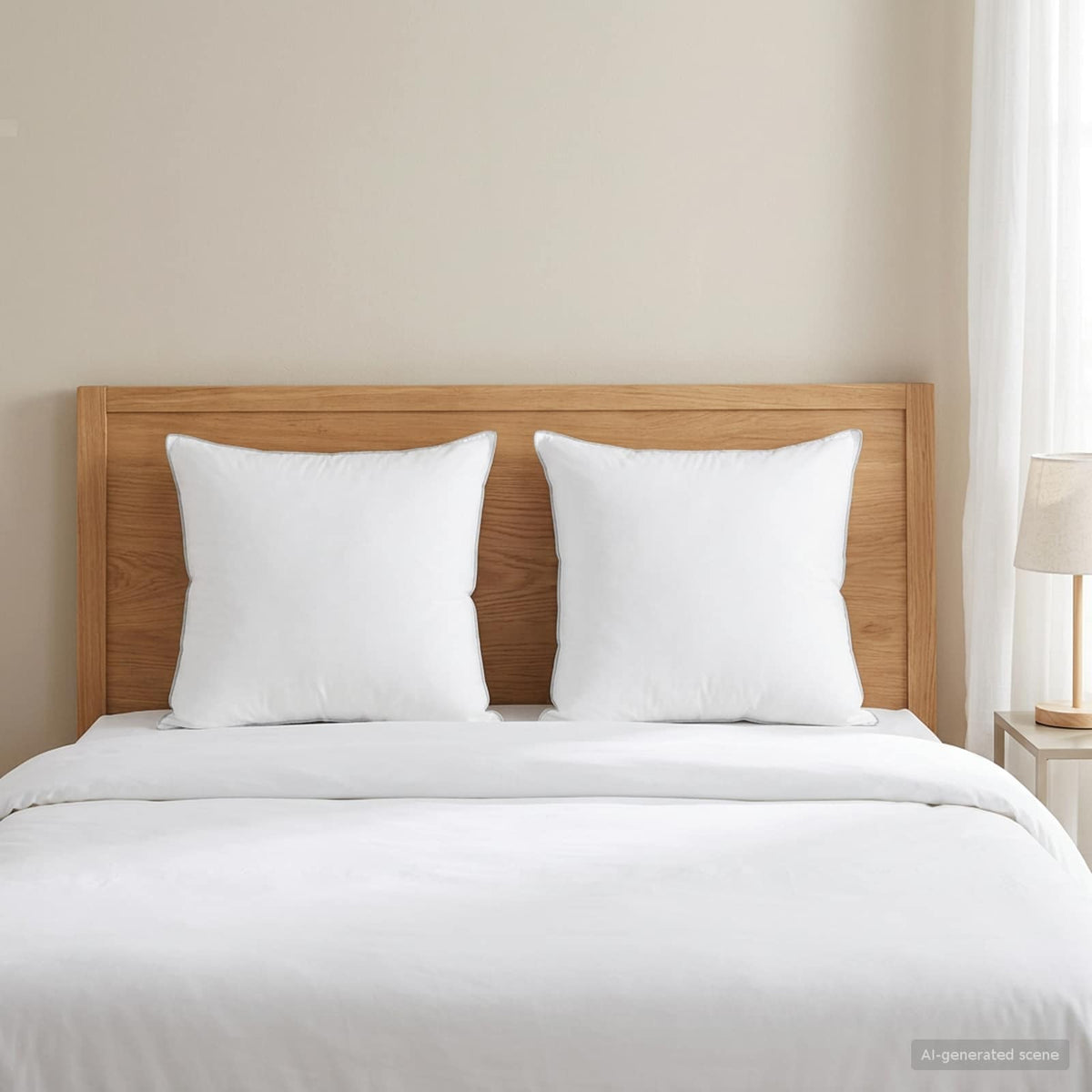Pillow 2 pcs 60 x 60 cm Australian Wool White