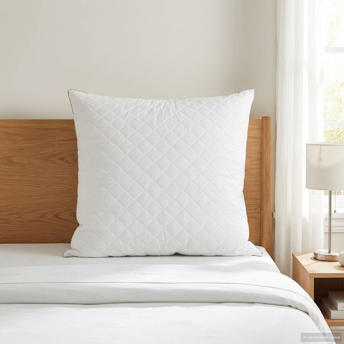 Pillow FULDA 80 x 80 cm 100% Goose Down & Feather White