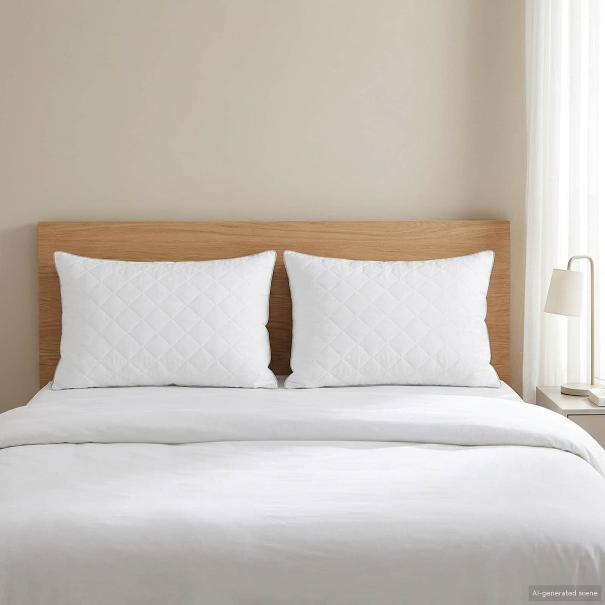 Pillow FULDA 2 pcs 50 x 75 cm 100% Goose Down & Feather White