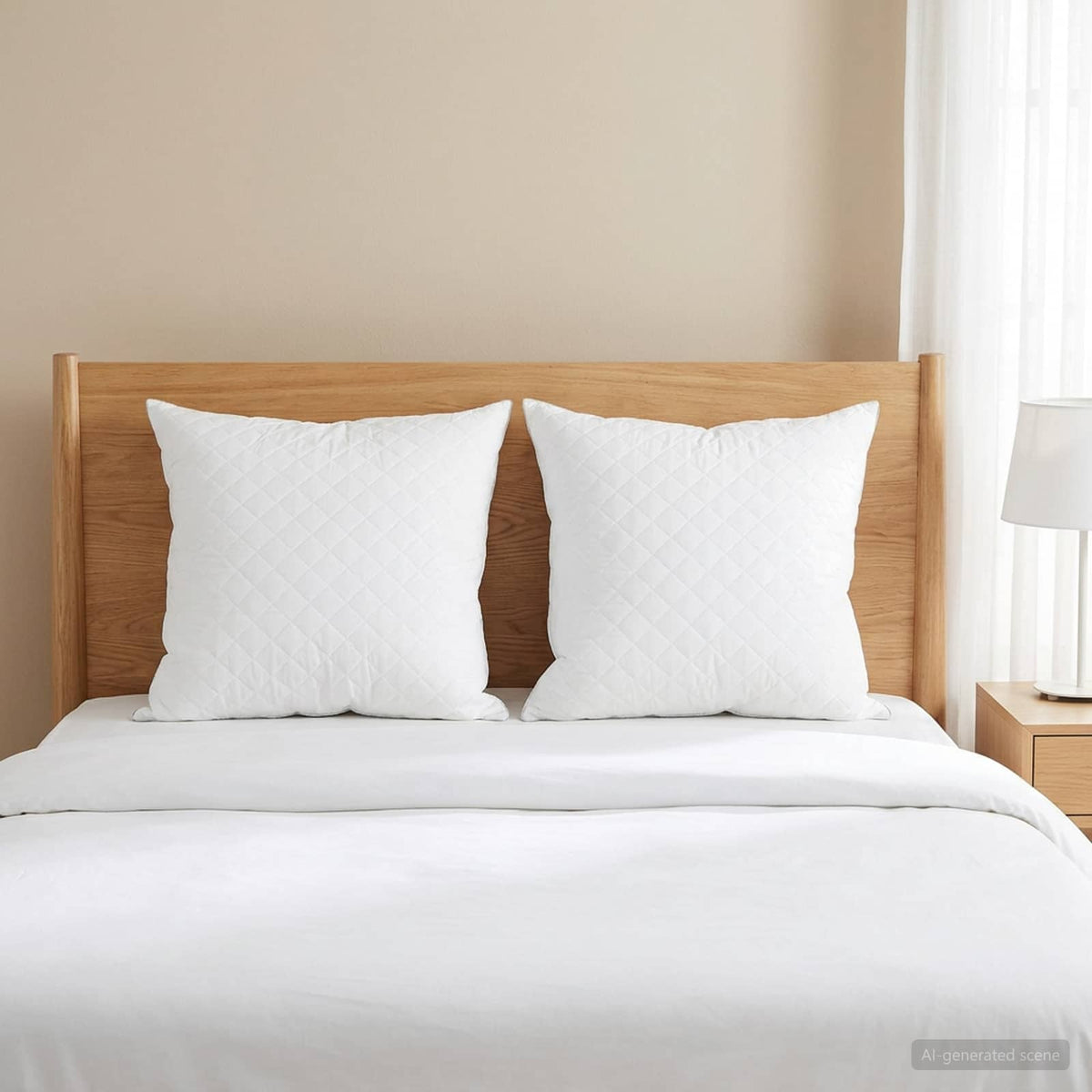 Pillow FULDA 2 pcs 65 x 65 cm 100% Goose Down & Feather White