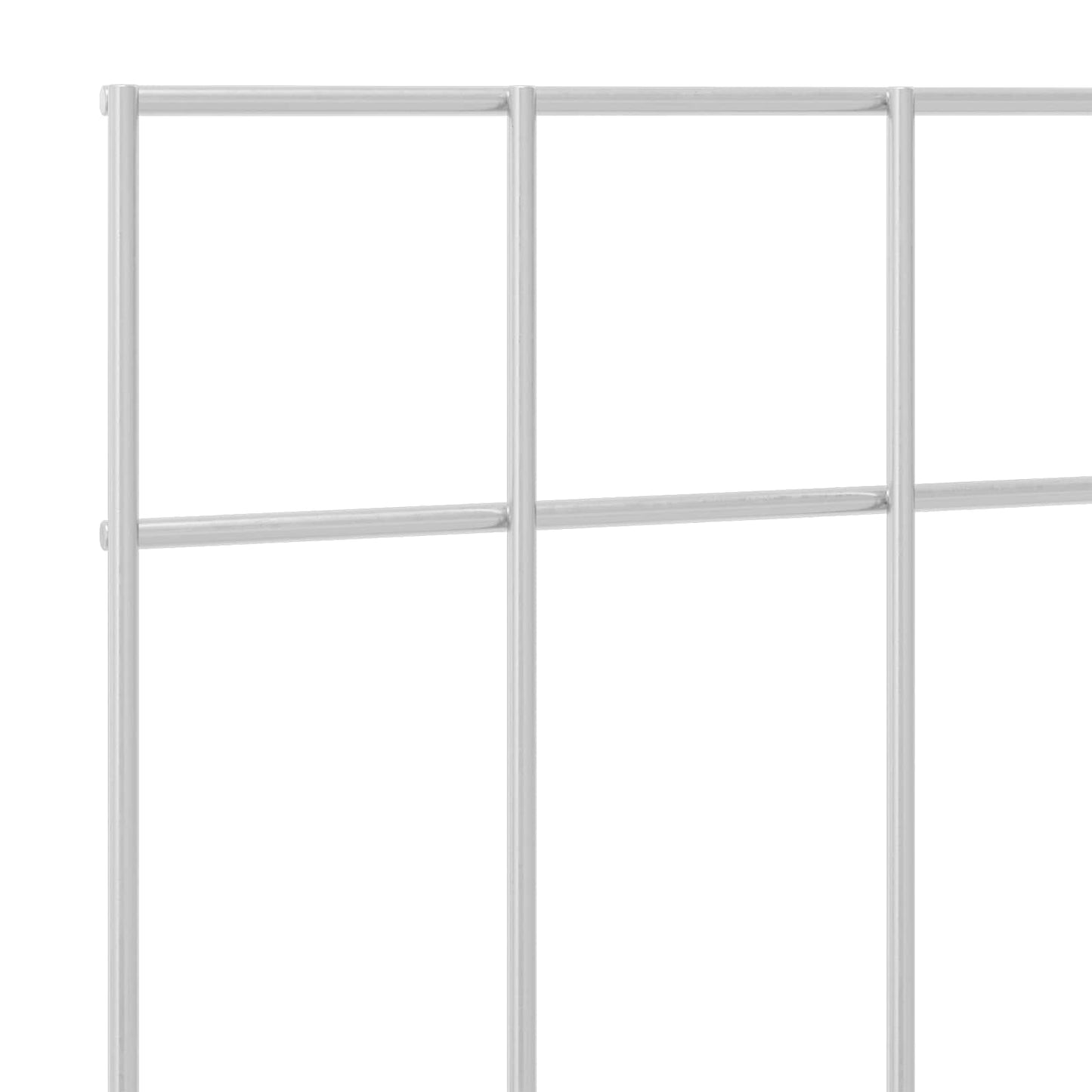 Garden Fence Panel 24 pcs Galvanised Steel Silver