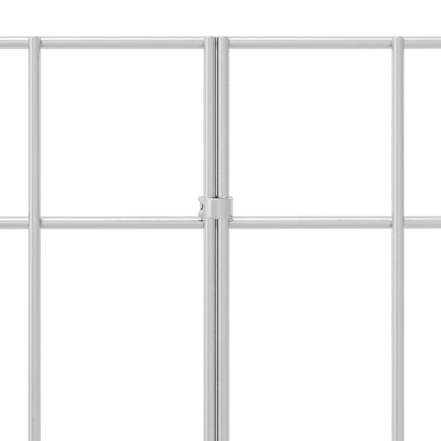 Garden Fence Panel 12 pcs Galvanised Steel Silver