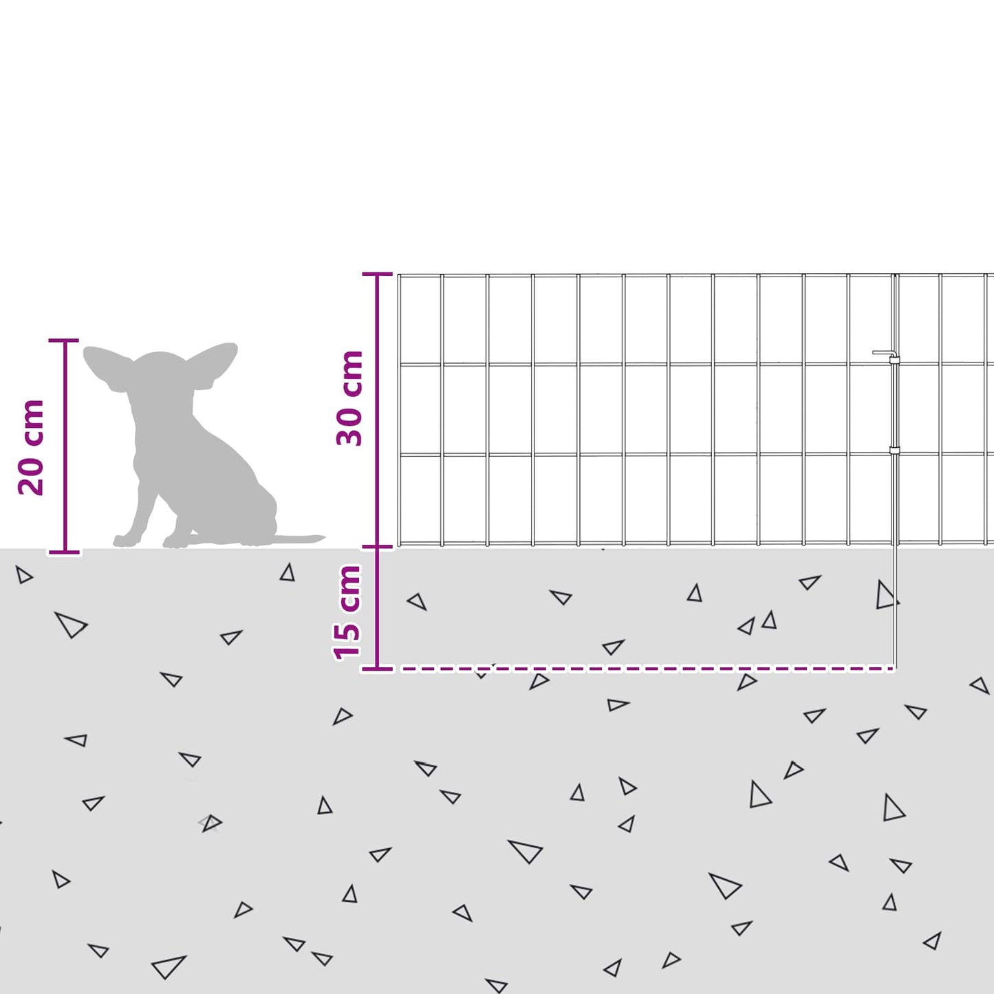 Garden Fence with Stakes 48 pcs 55 x 30 cm Mesh Silver