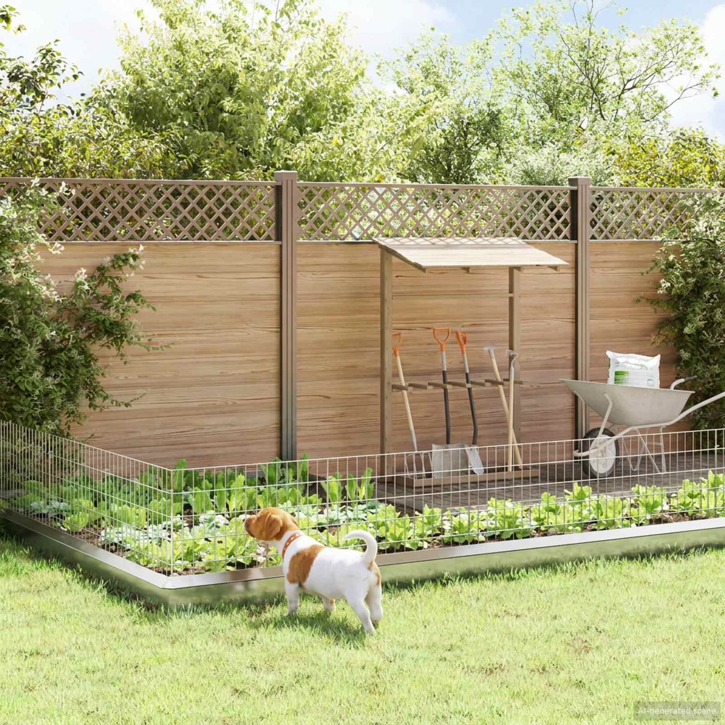 Garden Fence with Stakes 24 pcs 75 x 50 cm Mesh Silver