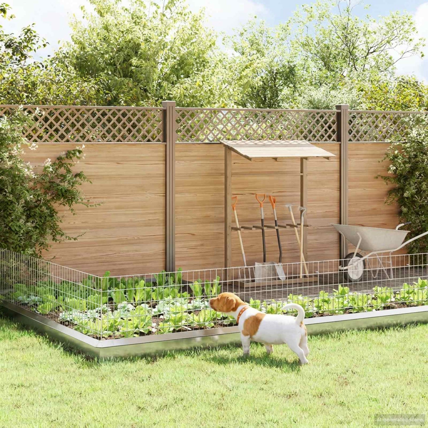 Garden Fence with Stakes 24 pcs 95 x 50 cm Mesh Silver