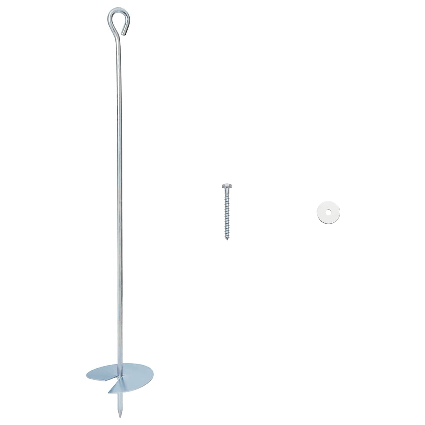 Earth anchor 10 pcs Silver Ø10 x 60 cm Galvanized Metal