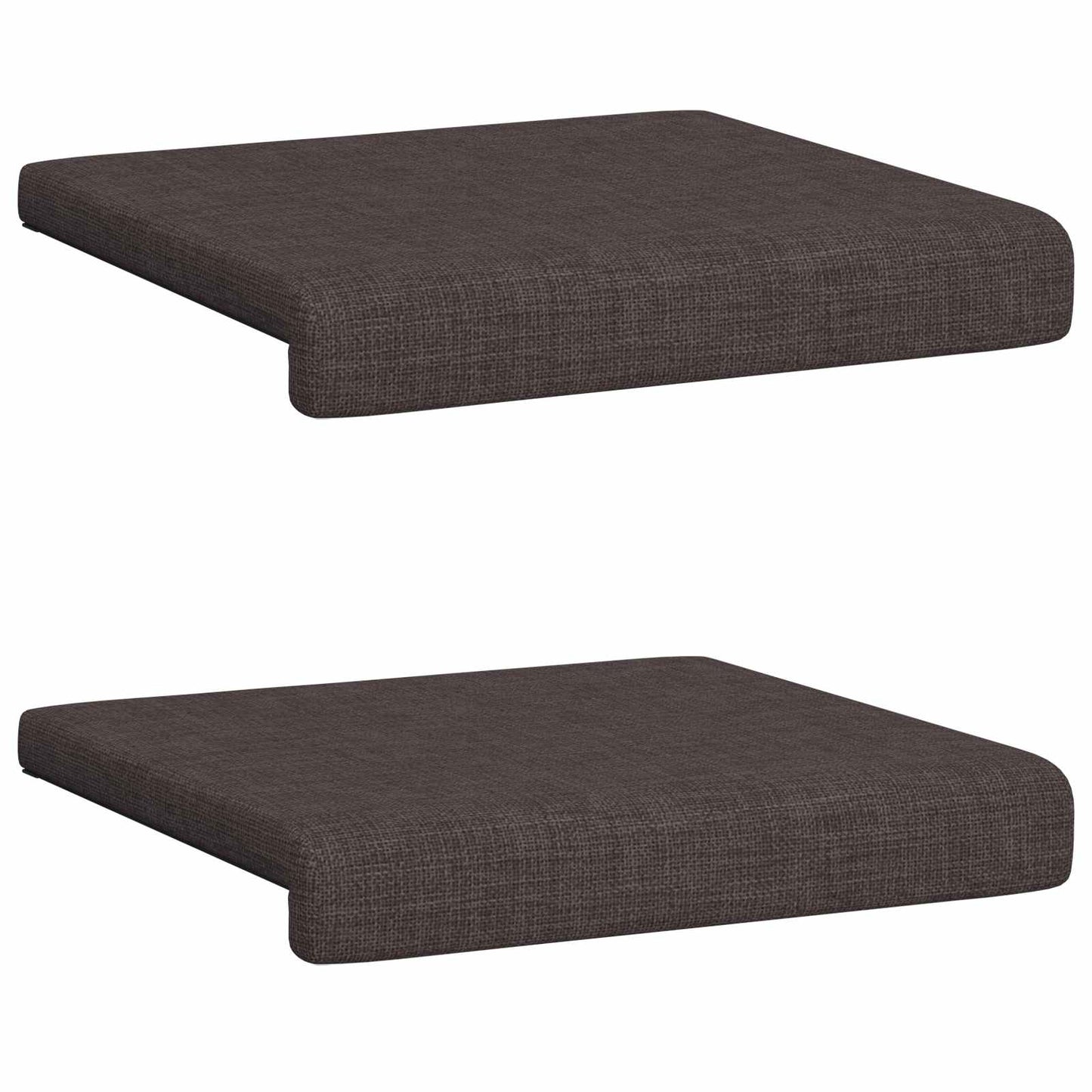 Bench Cushion 2 pcs Fabric Dark Brown Depth 35 cm