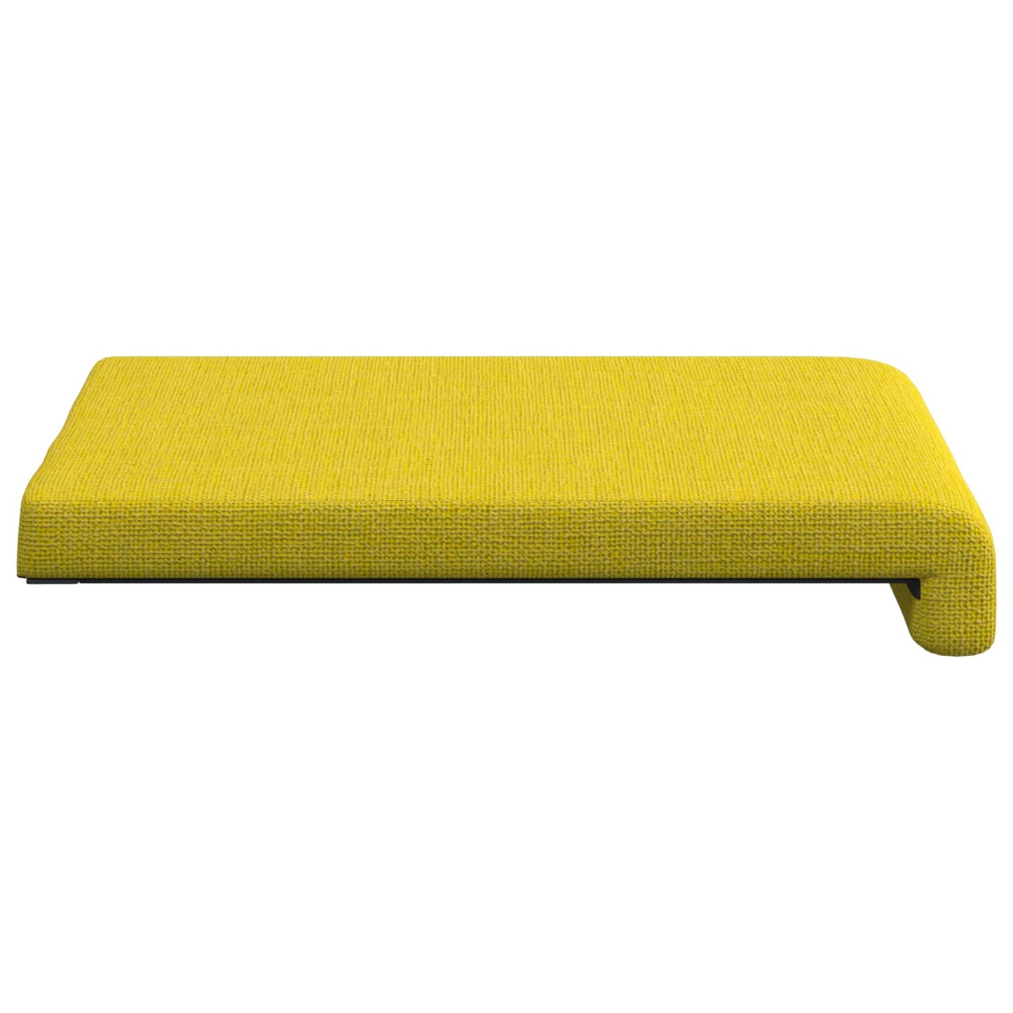 Bench Cushion 2 pcs Fabric Light Yellow Depth 35 cm