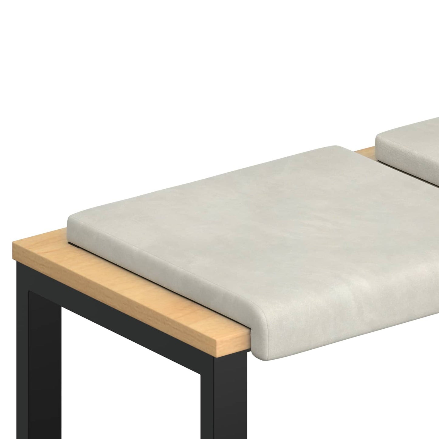 Bench Cushion 2 pcs Velvet Cream Depth 35 cm