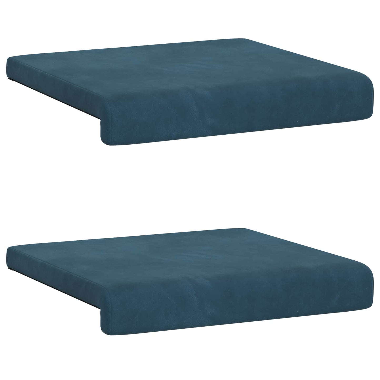 Bench Cushion 2 pcs Velvet Blue Depth 35 cm