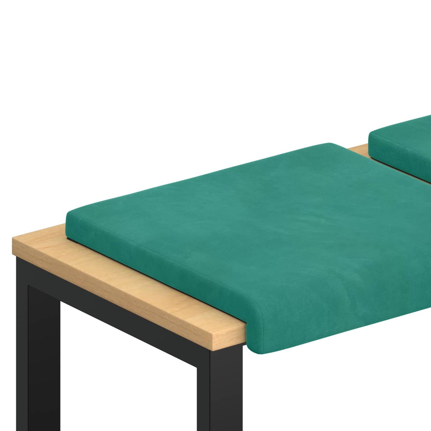 Bench Cushion 2 pcs Velvet Turquoise Depth 35 cm