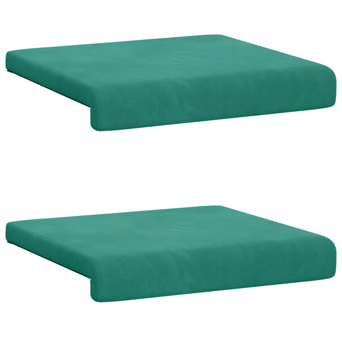 Bench Cushion 2 pcs Velvet Turquoise Depth 35 cm